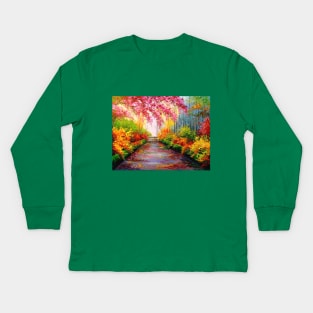 Bright colors autumn Kids Long Sleeve T-Shirt